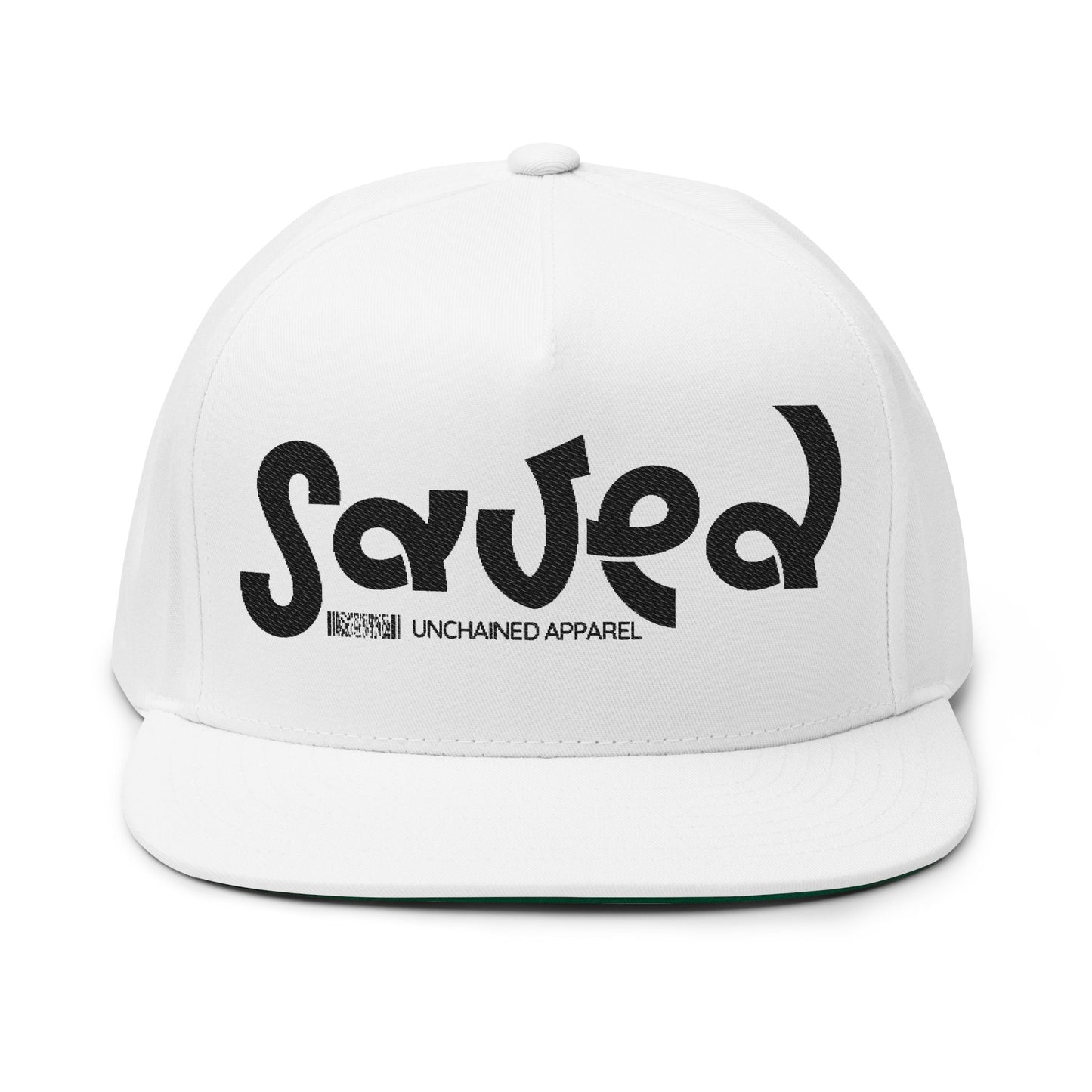 Embroidered Flat Bill Cap - 'Saved'