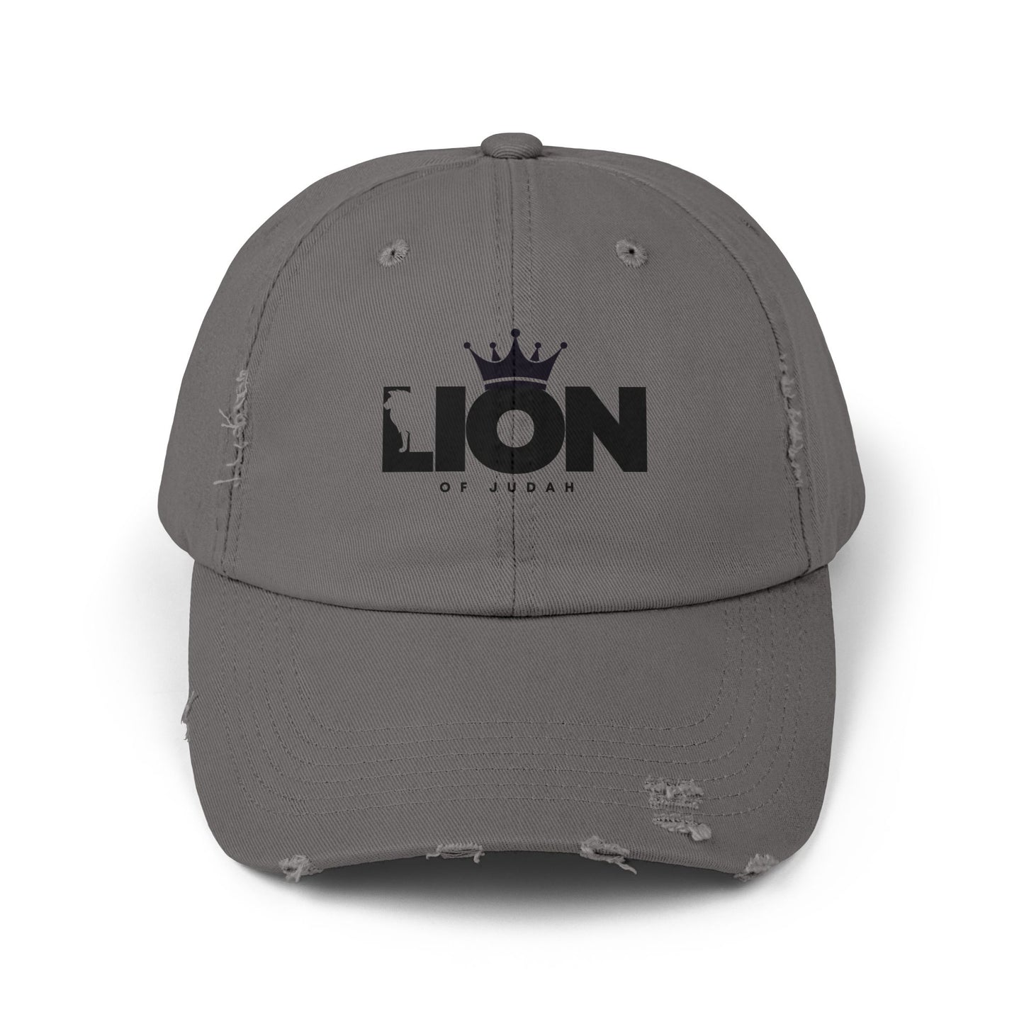 Distressed Cap with Lion of Judah