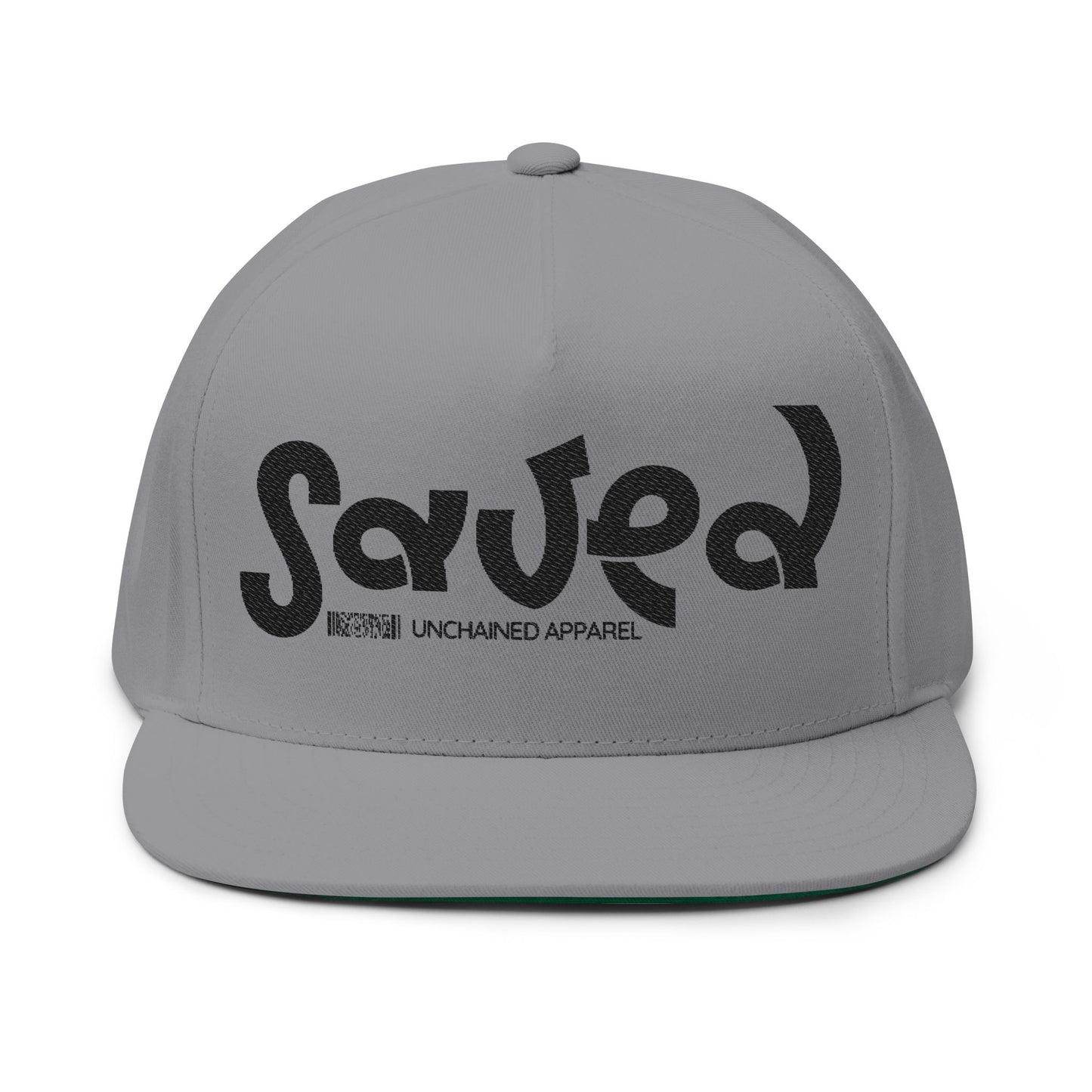Embroidered Flat Bill Cap - 'Saved'