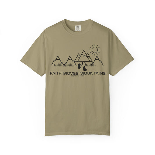 Faith Moves Mountains - Garment-dyed Tee