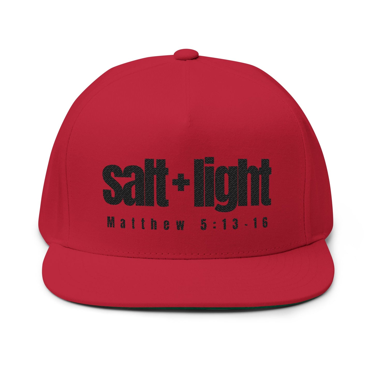Embroidered Flat Bill Cap - Salt + Light