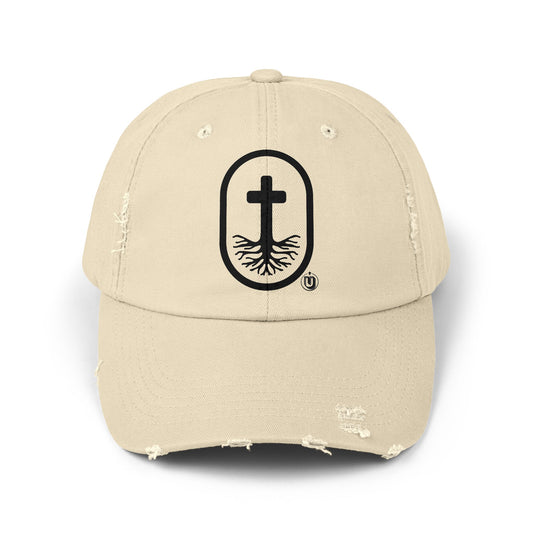 Rooted in Christ Distressed Cap