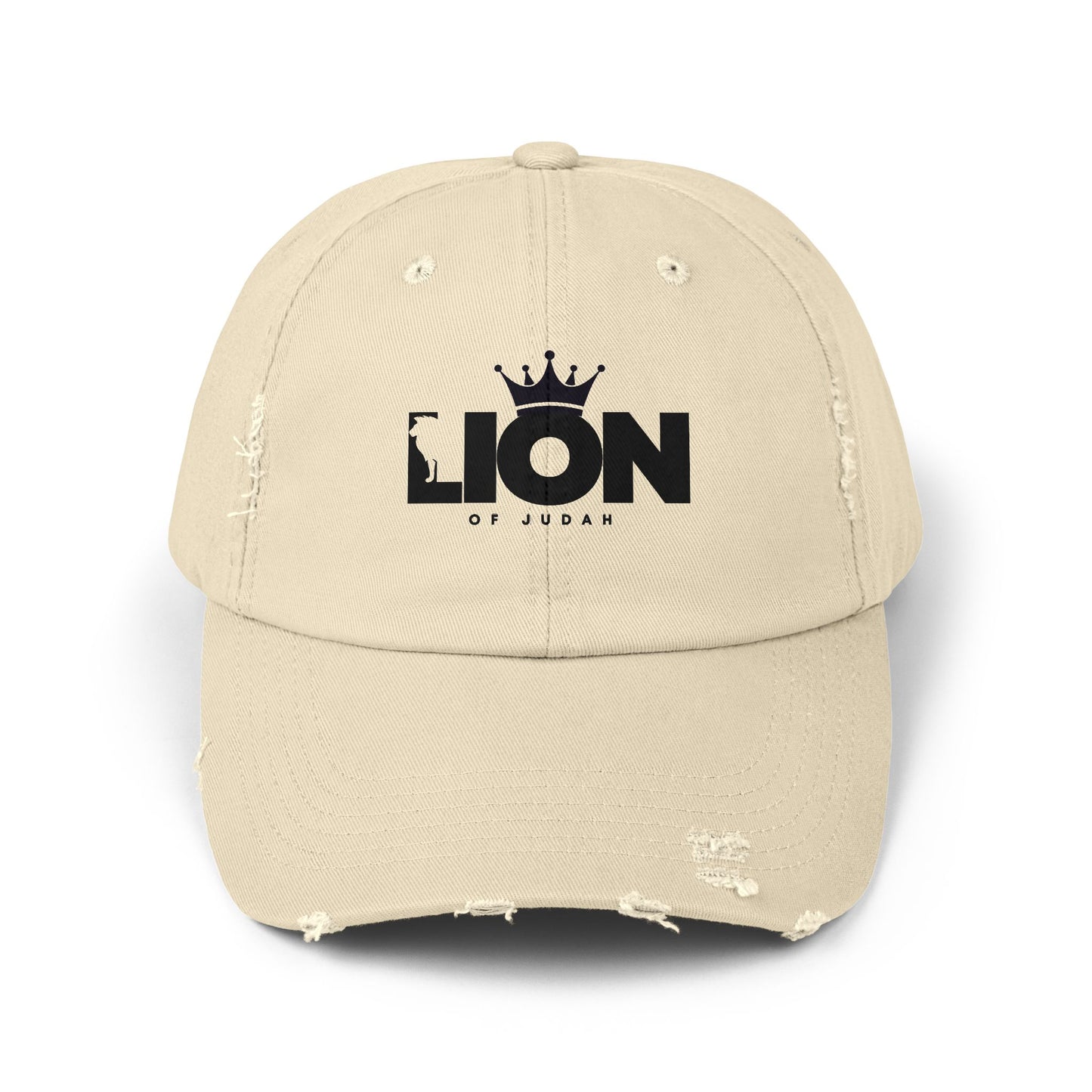 Distressed Cap with Lion of Judah