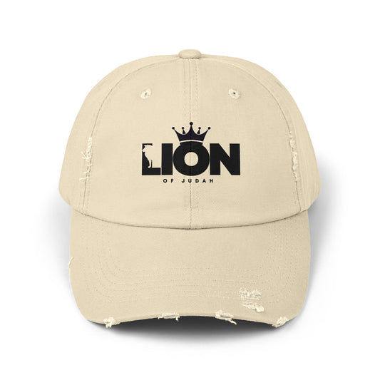 Distressed Cap with Lion of Judah