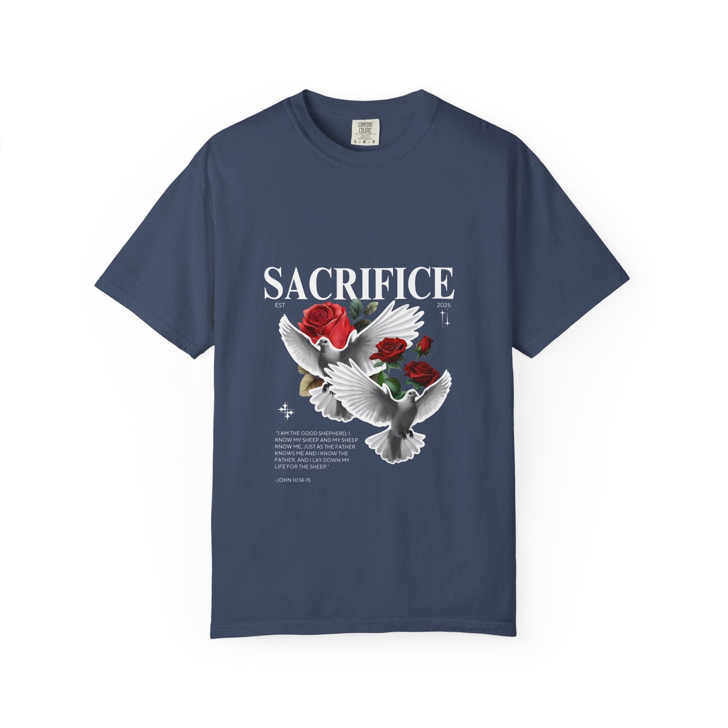 Sacrifice Dove & Roses - Garment-Dyed Tee