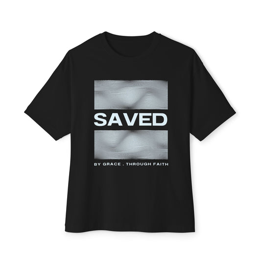 'Saved' Design Oversized Boxy Tee